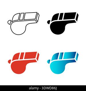 Abstract whistle Silhouette Illustration, can be used for business designs, presentation designs or any suitable designs. Stock Vector