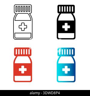Abstract Medicine Silhouette Illustration, can be used for business designs, presentation designs or any suitable designs. Stock Vector