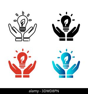 Abstract Energy Efficiency Silhouette Illustration, can be used for business designs, presentation designs or any suitable designs. Stock Vector