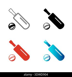 Abstract Cricket Silhouette Illustration, can be used for business designs, presentation designs or any suitable designs. Stock Vector