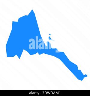 Vector Simple Map of Eritrea Country, can be used for business designs, presentation designs or any suitable designs. Stock Vector