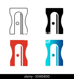Abstract Pencil Sharpener Silhouette Illustration, can be used for business designs, presentation designs or any suitable designs. Stock Vector