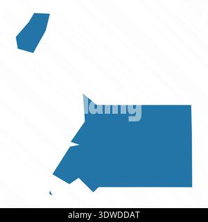 Vector Simple Map of Equatorial Guinea Country, can be used for business designs, presentation designs or any suitable designs. Stock Vector