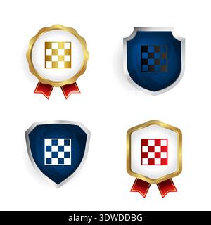 Abstract Transparent Background Badge and Label Collection, can be used for business designs, presentation designs or any suitable designs. Stock Vector