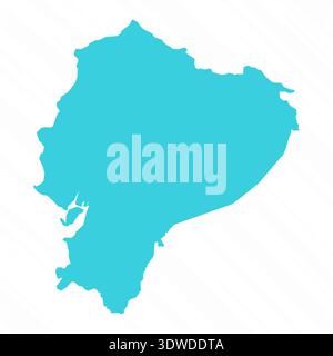Vector Simple Map of Ecuador Country, can be used for business designs, presentation designs or any suitable designs. Stock Vector