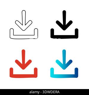 Abstract Web Download Silhouette Illustration, can be used for business designs, presentation designs or any suitable designs. Stock Vector