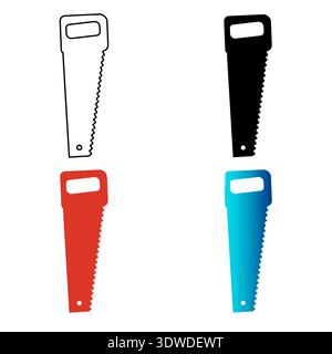 Abstract Saw Silhouette Illustration, can be used for business designs, presentation designs or any suitable designs. Stock Vector