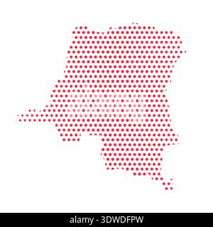 Democratic Republic of the Congo dotted map. Digital style map of the ...