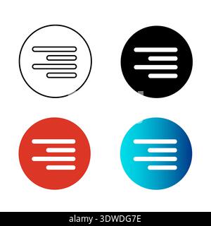 Abstract Text Align Right Silhouette Illustration, can be used for business designs, presentation designs or any suitable designs. Stock Vector
