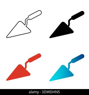 Abstract Trowel Silhouette Illustration, can be used for business designs, presentation designs or any suitable designs. Stock Vector