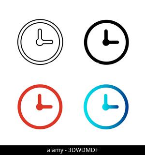 Abstract Timing Silhouette Illustration, can be used for business designs, presentation designs or any suitable designs. Stock Vector