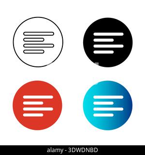 Abstract Text Align Left Silhouette Illustration, can be used for business designs, presentation designs or any suitable designs. Stock Vector