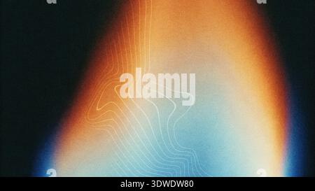 Bright colors blend into a gradient, showcasing orange and blue tones. The abstract lines add a sense of movement and depth, creating an intriguing vi Stock Photo