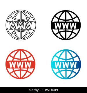 Abstract World Wide Web Silhouette Illustration, can be used for business designs, presentation designs or any suitable designs. Stock Vector