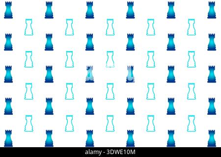 Abstract  Chess Rook Pattern Background, can be used for business designs, presentation designs or any suitable designs. Stock Vector