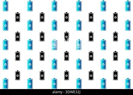 Abstract Add Battery Pattern Background, can be used for business designs, presentation designs or any suitable designs. Stock Vector