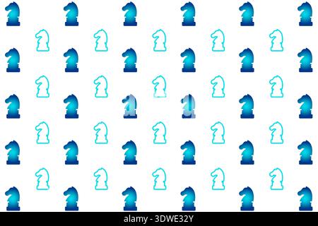 Abstract  Chess Knight Pattern Background, can be used for business designs, presentation designs or any suitable designs. Stock Vector