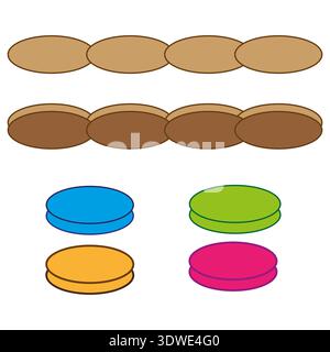 Alarm clock icon. Roman numerals Vector. Time face symbol. Black outline shape. EPS 10. Stock Vector