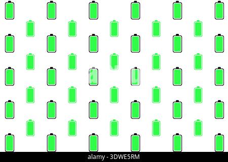 Abstract Battery Complete Charge Pattern Background, can be used for business designs, presentation designs or any suitable designs. Stock Vector