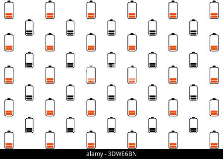 Abstract Battery Low Charge Pattern Background, can be used for business designs, presentation designs or any suitable designs. Stock Vector