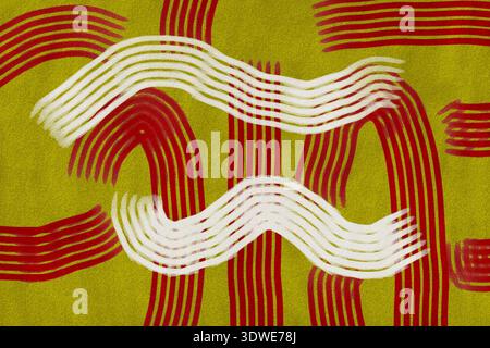 Abstract illustration featuring hand-drawn lines and organic patterns. The interplay of curves and shapes creates a dynamic and visually engaging comp Stock Photo
