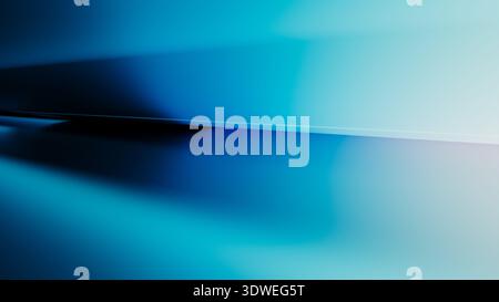 Soft blue light creates an abstract technological background with smooth lines and gradients, perfect for digital art and modern design themes. Stock Photo