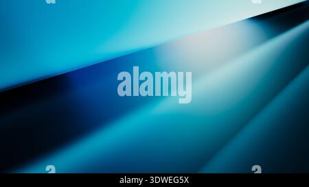 Soft blue light creates an abstract technological background with smooth lines and gradients, perfect for digital art and modern design themes. Stock Photo