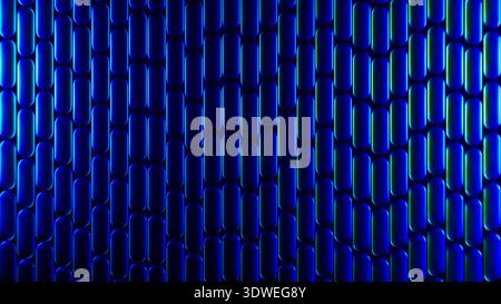 This abstract 3D background features a blend of shapes and colors that highlight a modern technological theme. It captures a sense of motion. Stock Photo