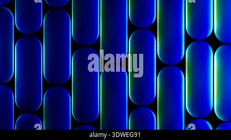 This abstract 3D background features a blend of shapes and colors that highlight a modern technological theme. It captures a sense of motion. Stock Photo