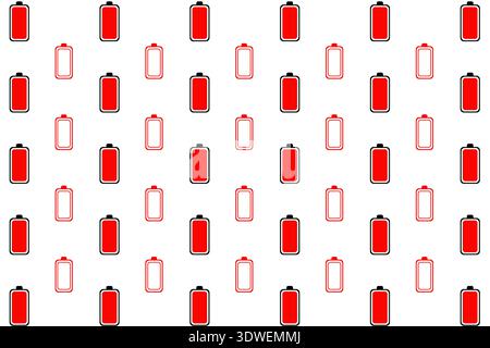 Abstract Battery Need Charge Pattern Background, can be used for business designs, presentation designs or any suitable designs. Stock Vector