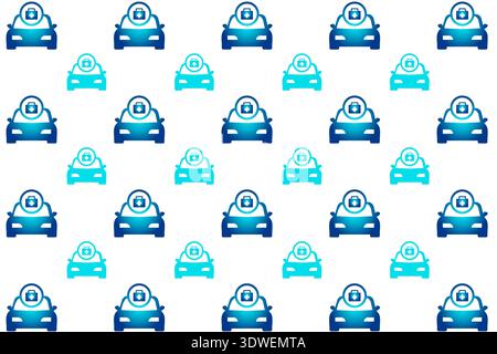 Abstract Car With Briefcase Pattern Background, can be used for business designs, presentation designs or any suitable designs. Stock Vector