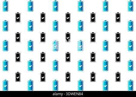 Abstract Approved Battery Pattern Background, can be used for business designs, presentation designs or any suitable designs. Stock Vector