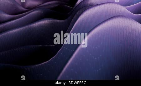 An abstract illustration featuring smooth, flowing violet waves in a mesmerizing pattern. The design evokes a sense of tranquility and creativity, per Stock Photo