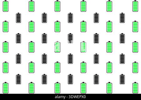 Abstract Battery Full Charge Pattern Background, can be used for business designs, presentation designs or any suitable designs. Stock Vector