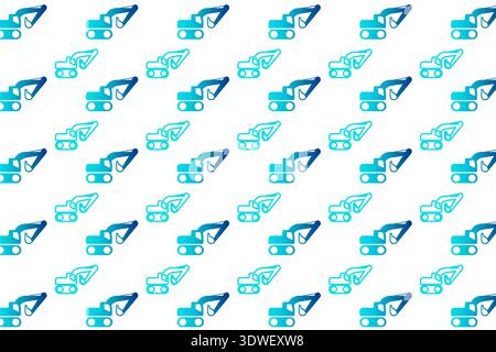 Abstract Construction Excavator Pattern Background, can be used for business designs, presentation designs or any suitable designs. Stock Vector