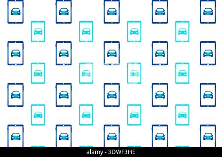Abstract Car on Tablet Pattern Background, can be used for business designs, presentation designs or any suitable designs. Stock Vector