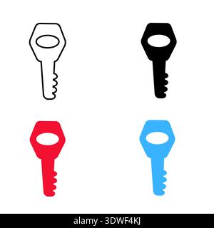 Abstract Car Key Silhouette Illustration, can be used for business designs, presentation designs or any suitable designs. Stock Vector