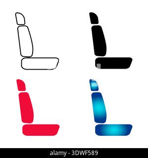 Abstract Car Seat Silhouette Illustration, can be used for business designs, presentation designs or any suitable designs. Stock Vector