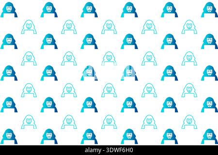 Abstract Crime Hacker Pattern Background, can be used for business designs, presentation designs or any suitable designs. Stock Vector