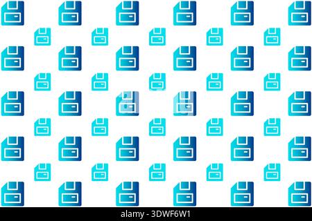 Abstract Floppy Disk Pattern Background, can be used for business designs, presentation designs or any suitable designs. Stock Vector