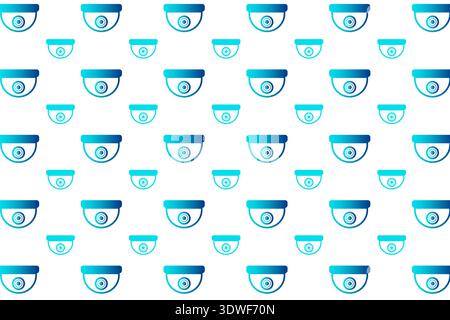 Abstract CCTV Camera Pattern Background, can be used for business designs, presentation designs or any suitable designs. Stock Vector