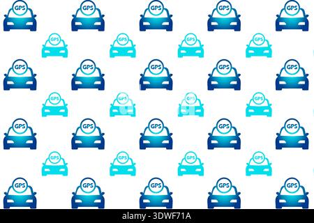 Abstract Car With GPS Pattern Background, can be used for business designs, presentation designs or any suitable designs. Stock Vector