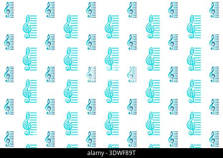 Abstract Clef Music Note Pattern Background, can be used for business designs, presentation designs or any suitable designs. Stock Vector
