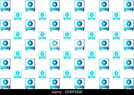 Abstract DVD Player Pattern Background, can be used for business designs, presentation designs or any suitable designs. Stock Vector