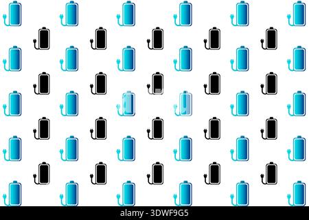 Abstract Electric Battery Pattern Background, can be used for business designs, presentation designs or any suitable designs. Stock Vector
