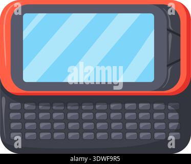 Mobile pc cartoon icon. Retro cell device isolated on white background Stock Vector
