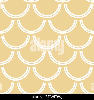 Variation of fishscale pattern in decorative style, seamless Stock Vector