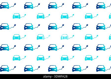 Abstract Electric Eco Car Pattern Background, can be used for business designs, presentation designs or any suitable designs. Stock Vector