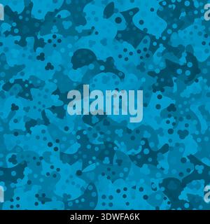 Camouflage pattern background. Modern clothing style masking camo repeat print Stock Vector