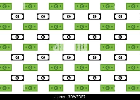 Abstract Euro Banknote Pattern Background, can be used for business designs, presentation designs or any suitable designs. Stock Vector